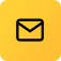 Icone de email com fundo amarelo