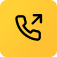 Icone de telefone com fundo amarelo